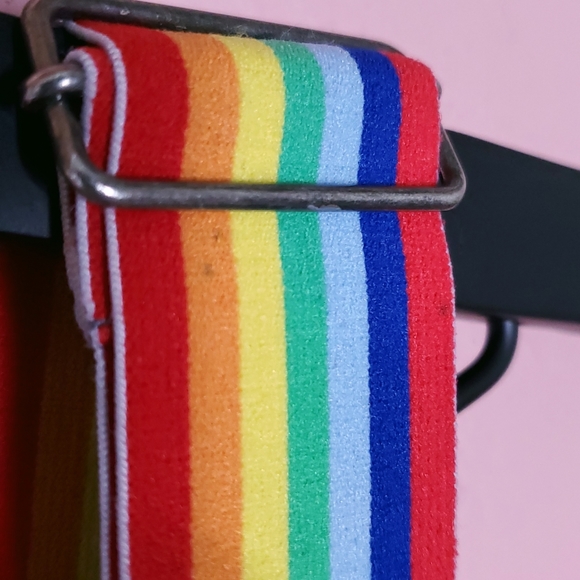 Lazer Kitten x Forever 21 Distressed Rainbow Overall Jeans - Picture 5 of 16